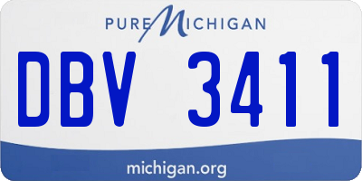 MI license plate DBV3411