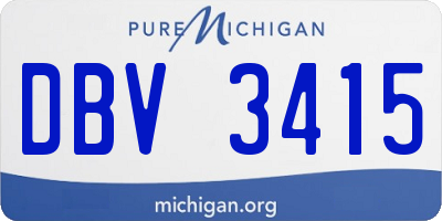 MI license plate DBV3415