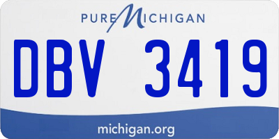 MI license plate DBV3419