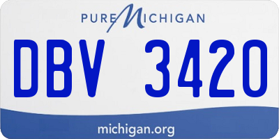 MI license plate DBV3420