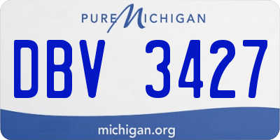 MI license plate DBV3427