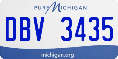 MI license plate DBV3435