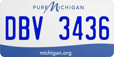 MI license plate DBV3436