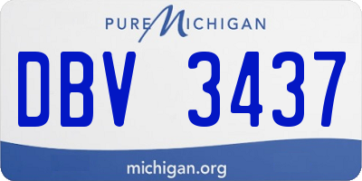 MI license plate DBV3437