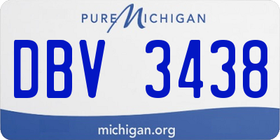 MI license plate DBV3438