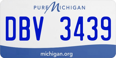MI license plate DBV3439
