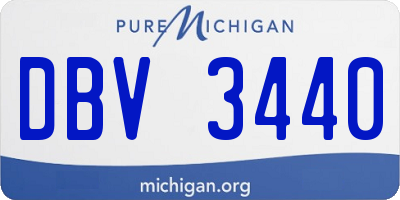 MI license plate DBV3440