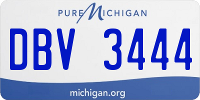 MI license plate DBV3444