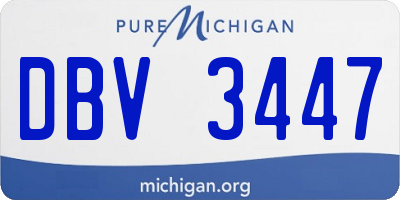 MI license plate DBV3447