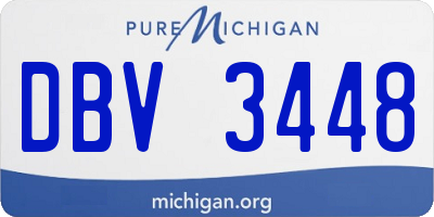 MI license plate DBV3448