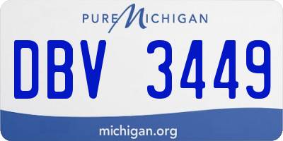 MI license plate DBV3449