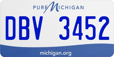MI license plate DBV3452