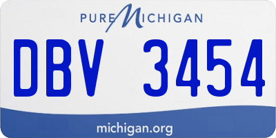 MI license plate DBV3454