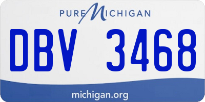MI license plate DBV3468