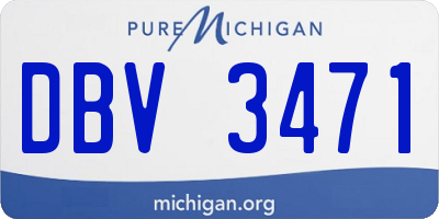 MI license plate DBV3471