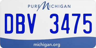 MI license plate DBV3475