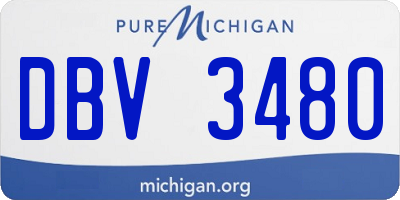 MI license plate DBV3480