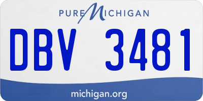 MI license plate DBV3481