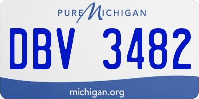 MI license plate DBV3482