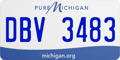 MI license plate DBV3483