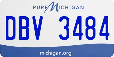 MI license plate DBV3484