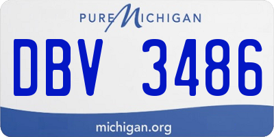MI license plate DBV3486
