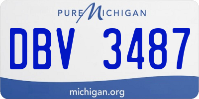 MI license plate DBV3487