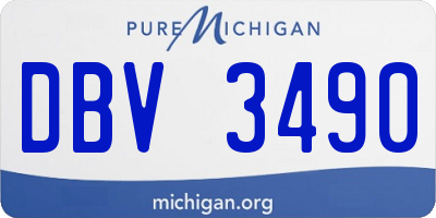 MI license plate DBV3490