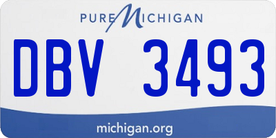 MI license plate DBV3493