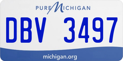 MI license plate DBV3497
