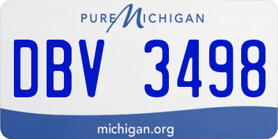 MI license plate DBV3498