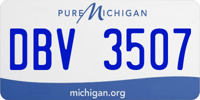 MI license plate DBV3507