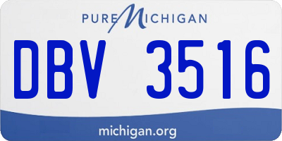 MI license plate DBV3516