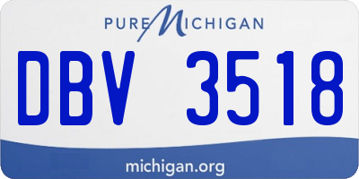 MI license plate DBV3518