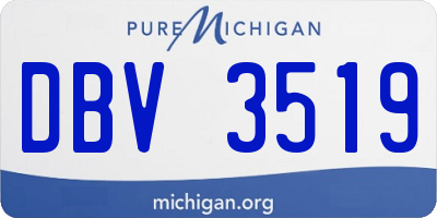 MI license plate DBV3519