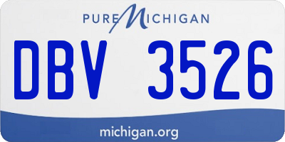 MI license plate DBV3526