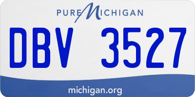 MI license plate DBV3527