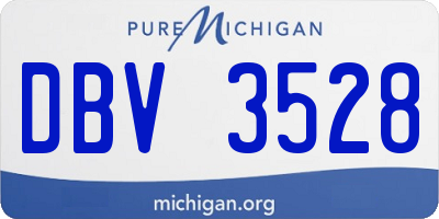 MI license plate DBV3528