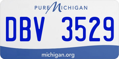 MI license plate DBV3529