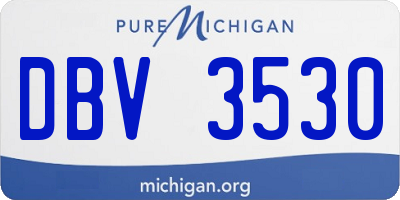 MI license plate DBV3530