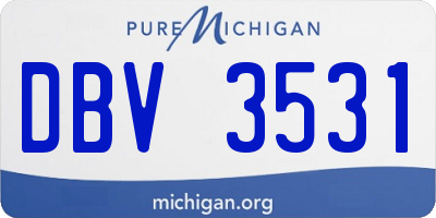 MI license plate DBV3531