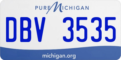 MI license plate DBV3535