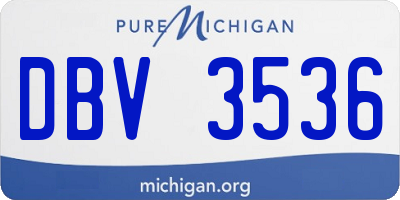 MI license plate DBV3536