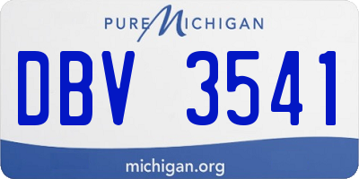 MI license plate DBV3541