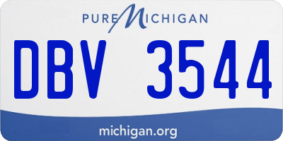 MI license plate DBV3544