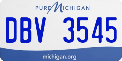 MI license plate DBV3545
