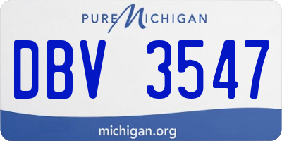 MI license plate DBV3547