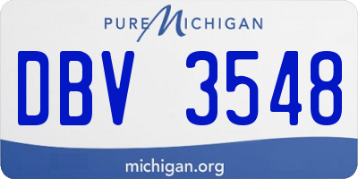 MI license plate DBV3548