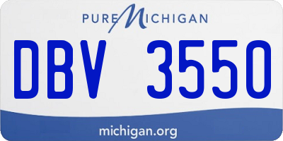 MI license plate DBV3550