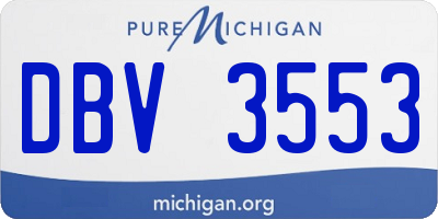 MI license plate DBV3553